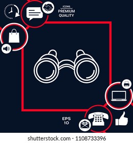 Binoculars line icon