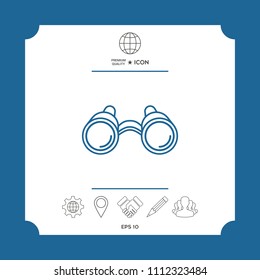 Binoculars line icon