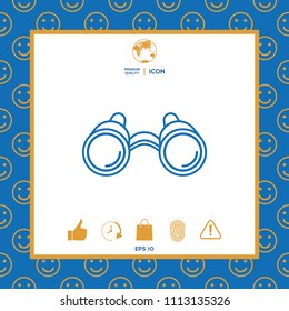 Binoculars line icon