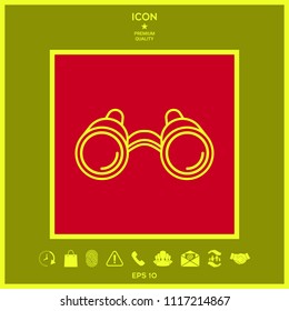 Binoculars line icon