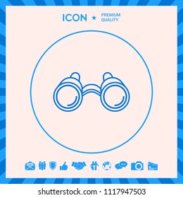 Binoculars line icon