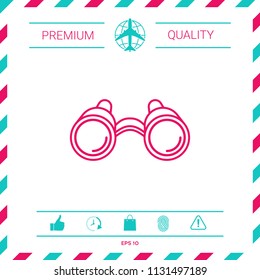 Binoculars line icon