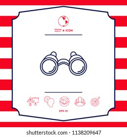 Binoculars line icon
