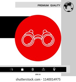 Binoculars line icon