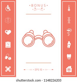 Binoculars line icon