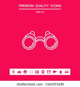 Binoculars line icon