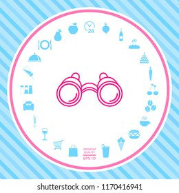 Binoculars line icon