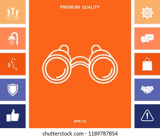 Binoculars line icon