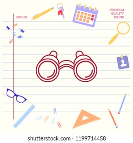 Binoculars line icon