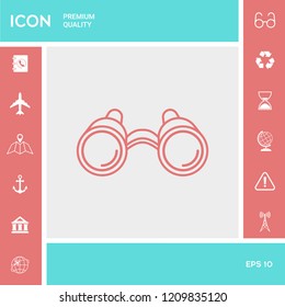 Binoculars line icon