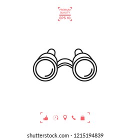 Binoculars line icon
