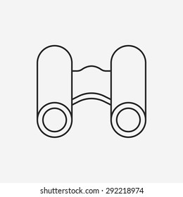 Binoculars line icon