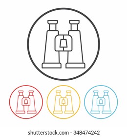 Binoculars line icon