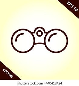 binoculars line icon