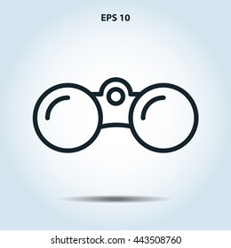 binoculars line icon