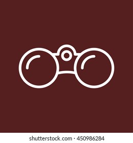 binoculars line icon