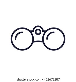 binoculars line icon