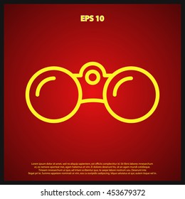 binoculars line icon