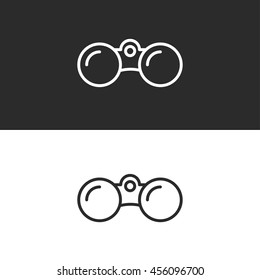 binoculars line icon