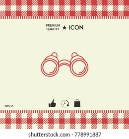 Binoculars line icon