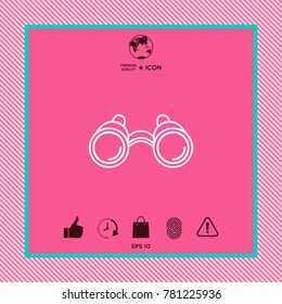 Binoculars line icon