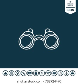 Binoculars line icon