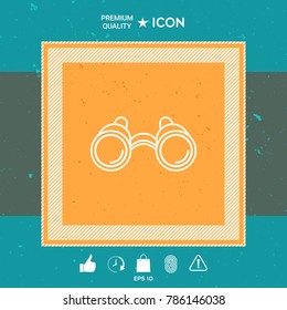 Binoculars line icon