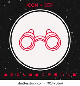 Binoculars line icon
