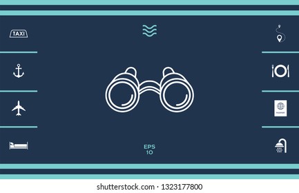 Binoculars line icon. Element for your design