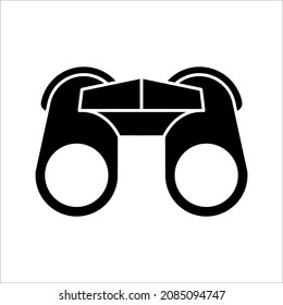 Icono de línea de binoculares. Exploración, descubrimiento, equipo óptico. Concepto de navegación. Ilustración vectorial sobre fondo blanco.
