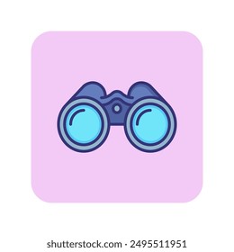 Binoculars line icon. Exploration, discovery, optical equipment. Navigation concept. Vector illustration can be used for topics like travel, tourism, nautical shipping