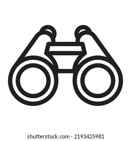 Binoculars line icon. Exploration or optical equipment vector illustration