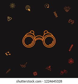 Binoculars line icon. Graphic elements for your design