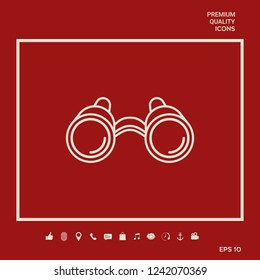 Binoculars line icon. Graphic elements for your design