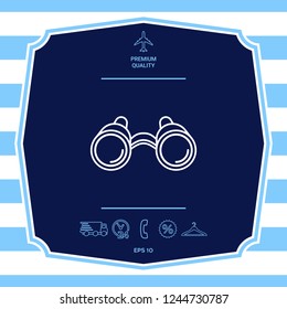Binoculars line icon. Graphic elements for your design
