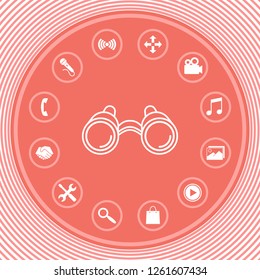 Binoculars line icon. Graphic elements for your design