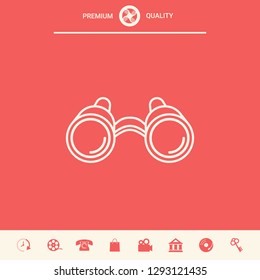 Binoculars line icon. Graphic elements for your design