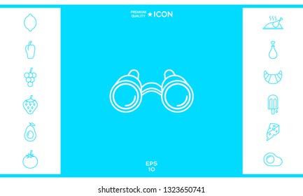 Binoculars line icon. Graphic elements for your design