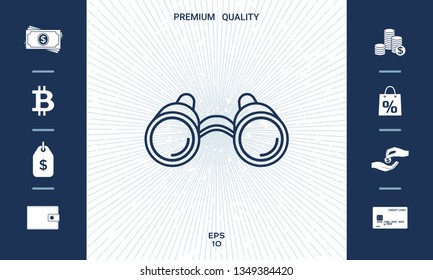 Binoculars line icon. Graphic elements for your design