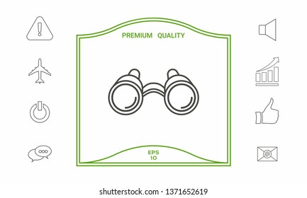 Binoculars line icon. Graphic elements for your design