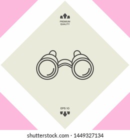 Binoculars line icon. Graphic elements for your design