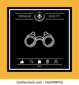 Binoculars line icon. Graphic elements for your design