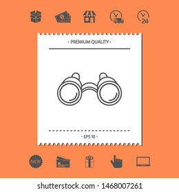 Binoculars line icon. Graphic elements for your design