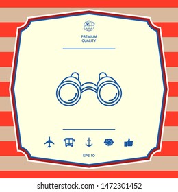 Binoculars line icon. Graphic elements for your design