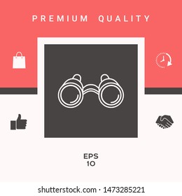 Binoculars line icon. Graphic elements for your design