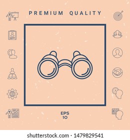 Binoculars line icon. Graphic elements for your design