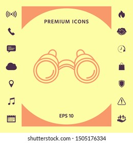 Binoculars line icon. Graphic elements for your design