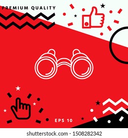 Binoculars line icon. Graphic elements for your design