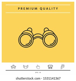 Binoculars line icon. Graphic elements for your design