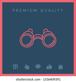 Binoculars line icon. Graphic elements for your design